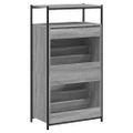 vidaXL Botník sivý dub sonoma 60x34x112 cm kompozitné drevo