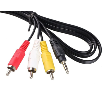 Kábel audio-video 1xJack-3xCinch 1,5m Kábel audio-video 1xJack - 3xCinch 1,5m