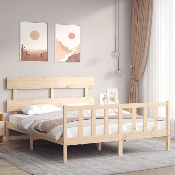 vidaXL Posteľ bez matraca 160x200 cm masívna borovica