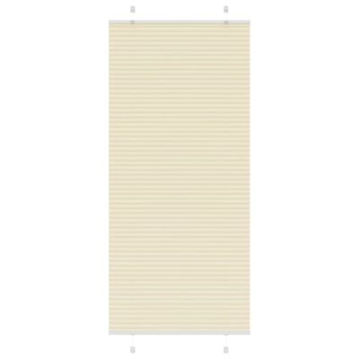 vidaXL Skladaná roleta krémová 95x200 cm, šírka látky 94,4 cm, polyester