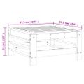vidaXL Záhradná podnožka biela masívna borovica