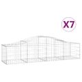 vidaXL Oblúkový gabionový kôš 7 ks 200x50x40/60 cm pozinkované železo