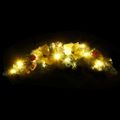 vidaXL Vianočný oblúk s LED svetlami, zelený 90 cm, PVC