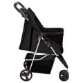 vidaXL Skladací kočík pre psa čierny 80x46x98 cm oxfordská tkanina