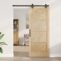 vidaXL Posuvné dvere ORKDAL 86 x 211 cm Borovicový masív Prírodná