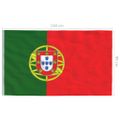 vidaXL Portugalská vlajka a stĺp 4 m hliníkový
