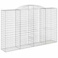 vidaXL Oblúkové gabiónové koše 15 ks 300x50x180/200cm pozink. železo