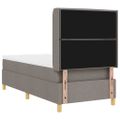 vidaXL Posteľ s pružinovým rámom Sivohnedá 90 x 190 cm látka