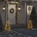 vidaXL Vianočná svetelná dekorácia s hrotmi strom 80 LED 60 cm
