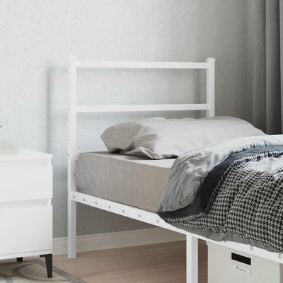 vidaXL Kovové náhradné čelo postele biele 75 cm