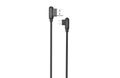 Kábel mx corner fast charge micro usb 2,4a/1m/ čierny uhlový