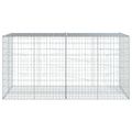 vidaXL Gabiónový kôš s krytom 200x100x100 cm pozinkované železo