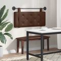 vidaXL Závesné čelo postele S LED svetlom Hnedá Umelá koža