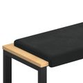 vidaXL Vankúš na lavičku Zamat Čierna Hĺbka 35 cm