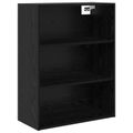 vidaXL Highboard Čierny dub 69,5 x 34 x 180 cm Kompozitné drevo