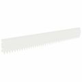 vidaXL Obrubník trávnika 30 ks 103 x 15 cm Oceľ Biela