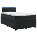 vidaXL Posteľ boxspring s matracom Čierna 120 x 190 cm Zamat