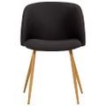 vidaXL 5-dielna jedálenská súprava látková čierna