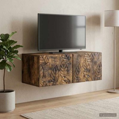 vidaXL Nástenná TV skrinka 78,5 x 31 cm Dymový dub Kompozitné drevo