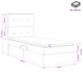 vidaXL Postel s úložným prostorem a matrací Sivohnedá 90 x 190 cm