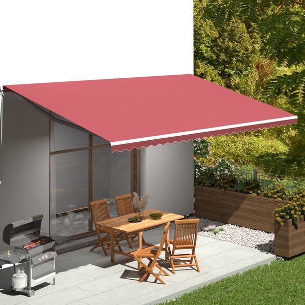 vidaXL Náhradná látka na markízu burgundská červená 6x3,5 m