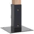 vidaXL podstavce stĺpikov štvorcové 4 ks Antracit 51x51 mm