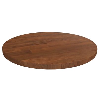 vidaXL Okrúhla stolová doska tmavohnedá Ø30x1,5cm ošetrený masívny dub
