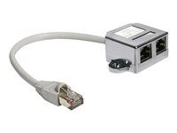 Rozdeľovač Ethernet 100Base-TX - RJ-45 (M) do RJ-45 (4 piny) (F) - 15 cm