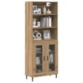 vidaXL Highboard 2 ks Remeselný dub 69,5 x 32,5 x 180 cm