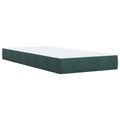 vidaXL LED úložná posteľ s matracom Tmavozelená 90 x 200 cm Zamat