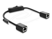 RJ45 Kábel jack to jack s prepínačom Cat.