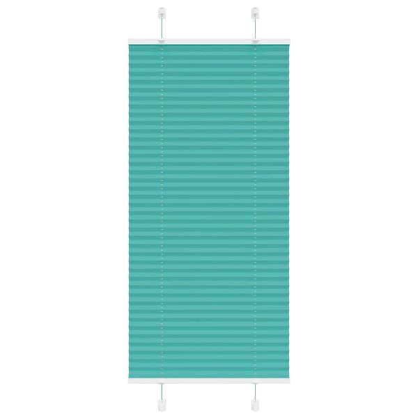 vidaXL Plisovaná roleta petrolejovo zelená 60x100 cm šírka látky 59,4 cm polyester
