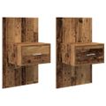 vidaXL Nočný stolík 2 ks Staré drevo 50 x 32,5 x 80cm Kompozitné drevo