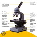 Biologický monokulárny mikroskop Levenhuk 320 PLUS