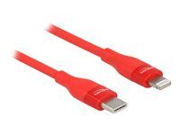 Kábel Lightning - 24 pin USB-C s pínmi (male) do Lightning s pínmi (male) - 50 cm - červená - podpora Power Delivery