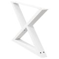 vidaXL Nohy konferenčného stolíka 2 ks biele 70 x (42-43,3) cm oceľové
