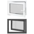 vidaXL Otočné a sklopné okno do suterénu RISOR 80 x 60 cm PVC a sklo