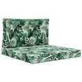 vidaXL Vankúš na vonkajšiu pohovku Polyester Vzor s listami 80 x 80 cm