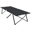 vidaXL Skladacia kempingová posteľ 2 ks Čierna 206 x 76 x 74 cm
