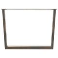 vidaXL Nohy k jedálenskému stolu v tvare V, 3 ks, prírodná oceľ, 100 x (72-73,3) cm, oceľ