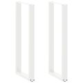 vidaXL Nohy barového stola v tvare U, 2 ks, biele, 40 x (110-111) cm, oceľové