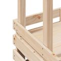 vidaXL Vonkajší barový stôl so strechou 112,5x57x195,5cm masívne drevo