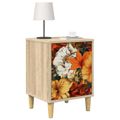 vidaXL Nočný stolík GENNEP Dub sonoma 36 x 33 x 50 cm Kompozitné drevo