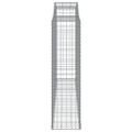 vidaXL Oblúkové gabiónové koše 13 ks 300x50x180/200cm pozink. železo