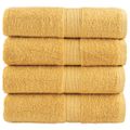 vidaXL Prémiové uteráky pre hostí SOLUND 4 ks zlaté 30x50 cm 600 g/m²