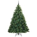vidaXL Umelý vianočný stromček s 300 LED-i Zelená 210 cm PE a PVC