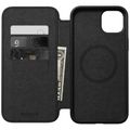 Puzdro Nomad Modern Leather Folio pre iPhone 15 Plus 6,7" čierne