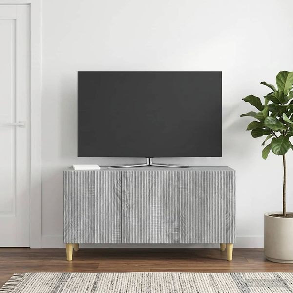 vidaXL TV skrinka Sivá sonoma 99 x 34,5 x 50 cm Kompozitné drevo