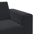 vidaXL Pohovka do obývačky Čierna 250 x 77 x 76 cm