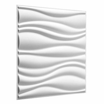 Nástenné panely 12 pcs Biela 50 x 50 cm